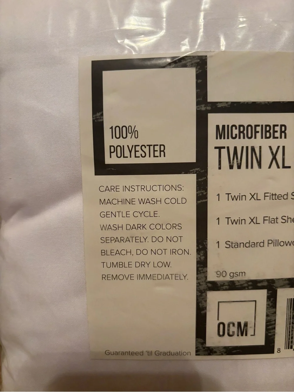 Twin XL 3-piece microfiber sheet set - NWT - #6